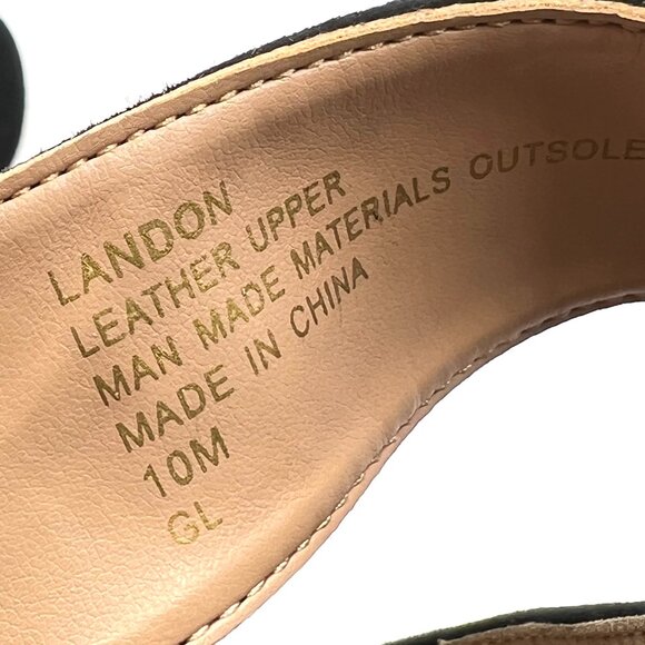 Aerosoles Womens‎ Size 10 Landon Black Suede Leather Block Heels Sandals Shoes - Picture 14 of 14